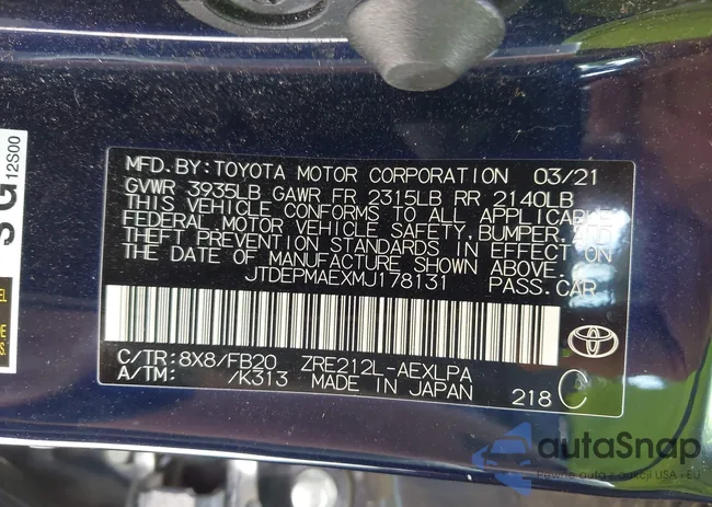 JTDEPMAEXMJ178131: 42550146