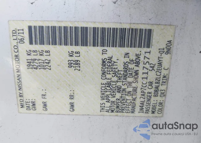 1N4AL2AP7CC117571: 42549230