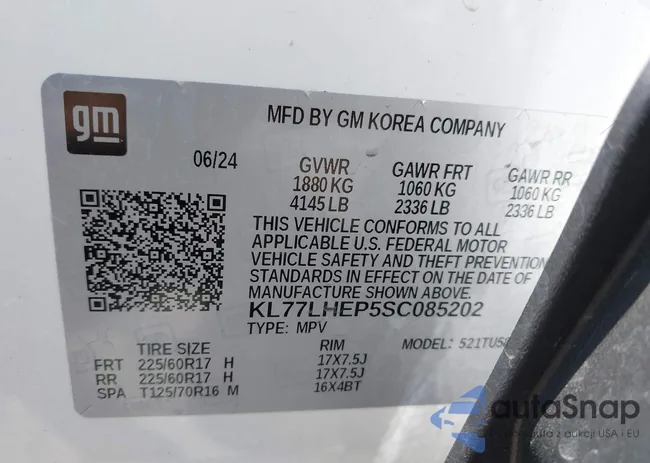 KL77LHEP5SC085202: 42549318