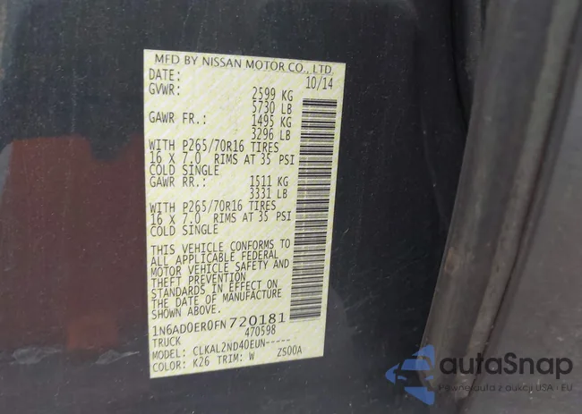 1N6AD0ER0FN720181: 42550675