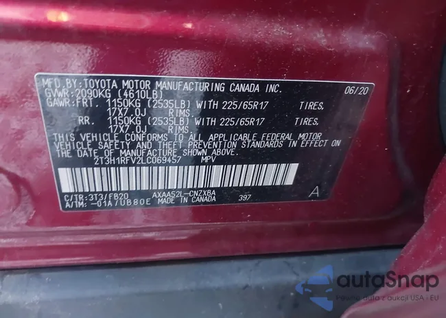 2T3H1RFV2LC069457: 42550712