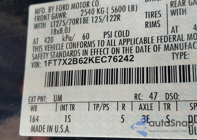 1FT7X2B62KEC76242: 42550765