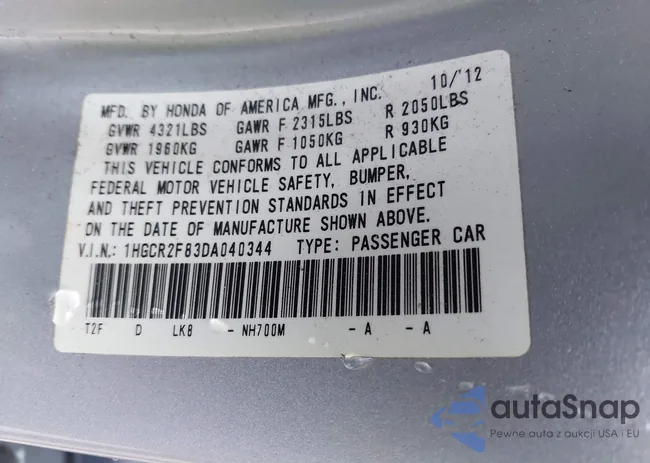 1HGCR2F83DA040344: 42550801