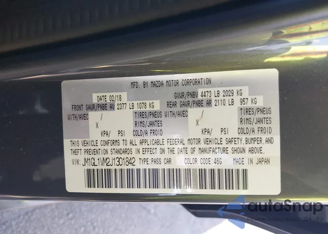 JM1GL1VM2J1301842: 42550858