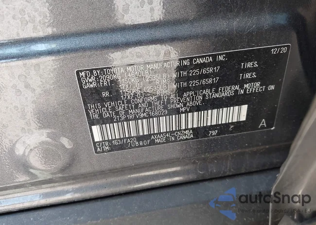 2T3P1RFV9MC168029: 42550905