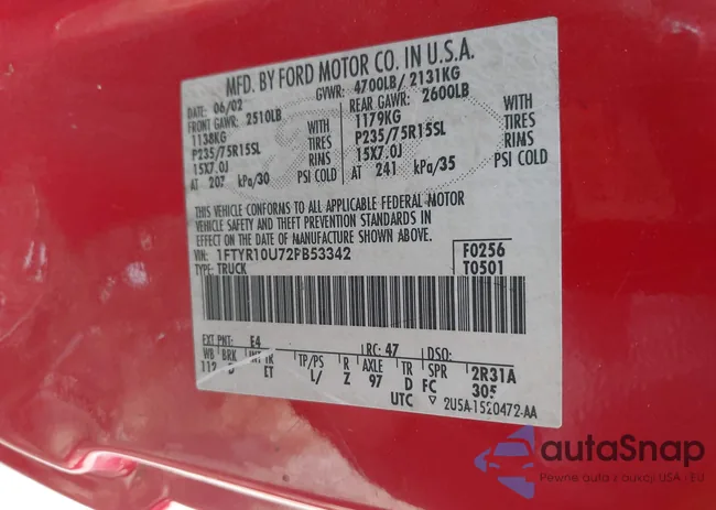 1FTYR10U72PB53342: 42550954