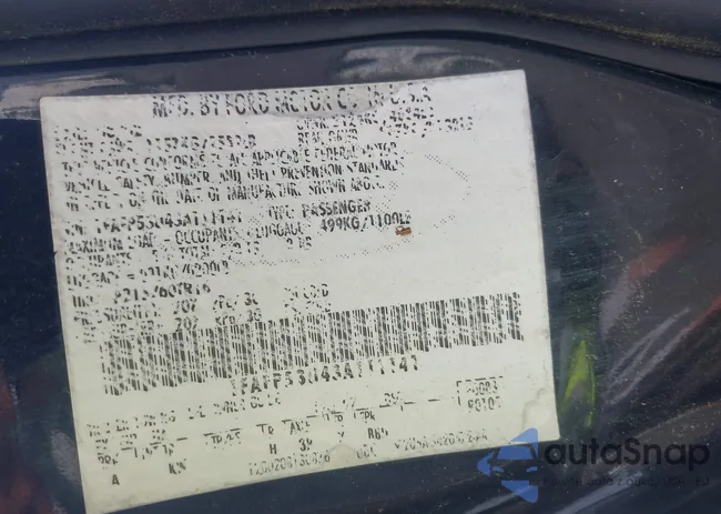 1FAFP53U43A111141: 42550246