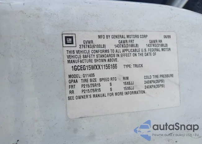 1GCEG15WXX1156166: 42550299