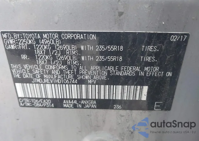 JTMDJREV1HD106744: 42550378