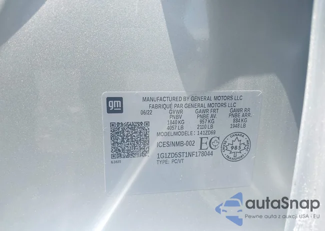 1G1ZD5ST1NF178044: 42551632