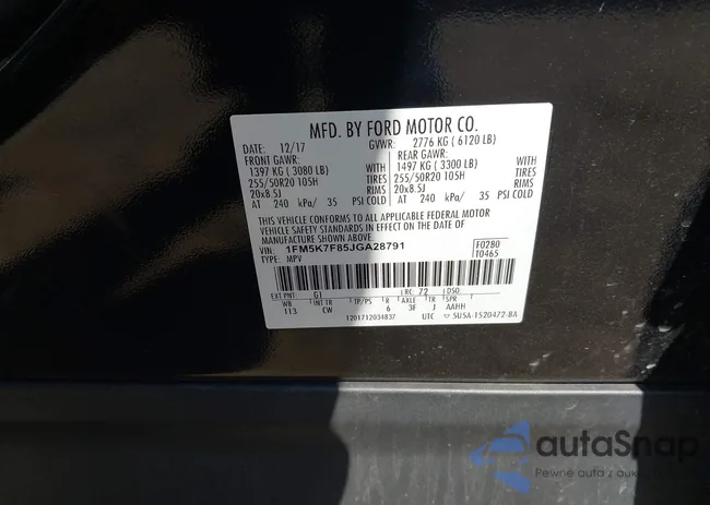 1FM5K7F85JGA28791: 42551663