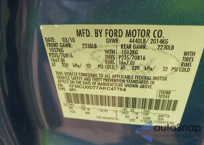 1FMCU0D77AKC47784: 42551835