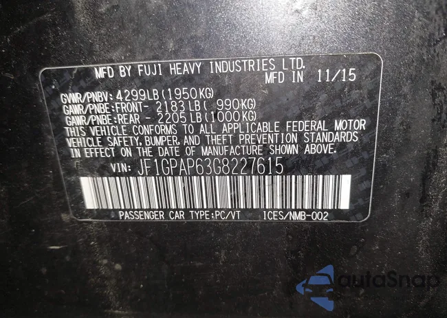 JF1GPAP63G8227615: 42551843