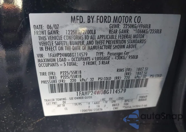 1FAHP24W08G114579: 42552132