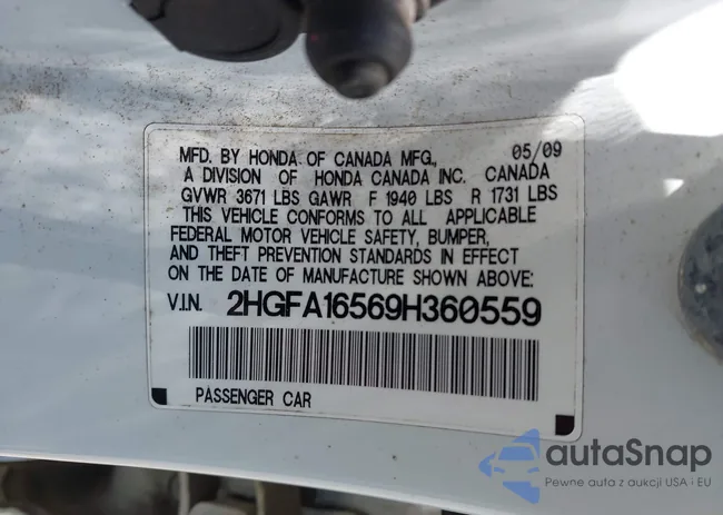 2HGFA16569H360559: 42551255