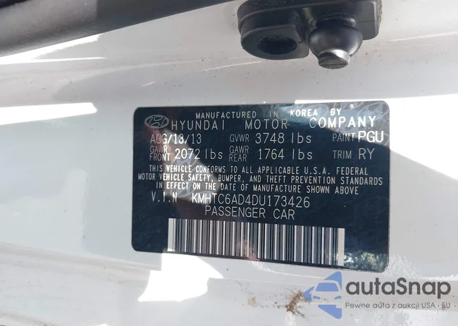 KMHTC6AD4DU173426: 42551270