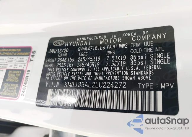 KM8J33AL2LU224272: 42551398