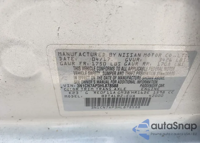 3N1CN7AP3HL878588: 42552753