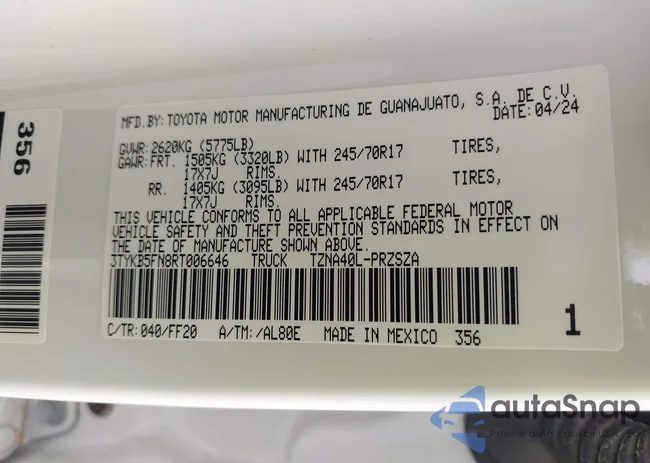 3TYKB5FN8RT006646: 42552787