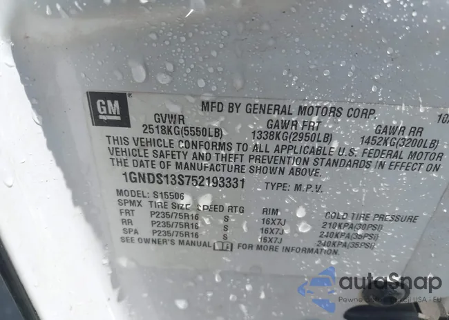 1GNDS13S752193331: 42552828