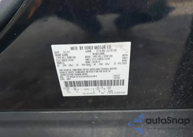 1FM5K7F8XHGD22181: 42552970