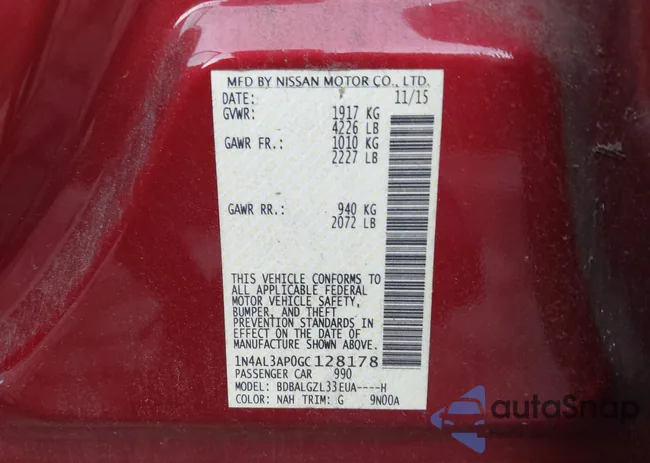 1N4AL3AP0GC128178: 42552992