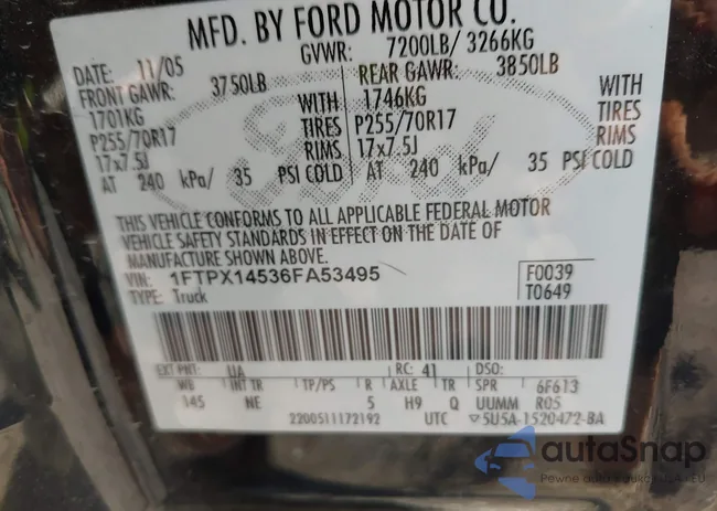 1FTPX14536FA53495: 42553129