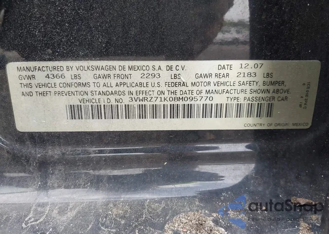 3VWRZ71K08M095770: 42552387