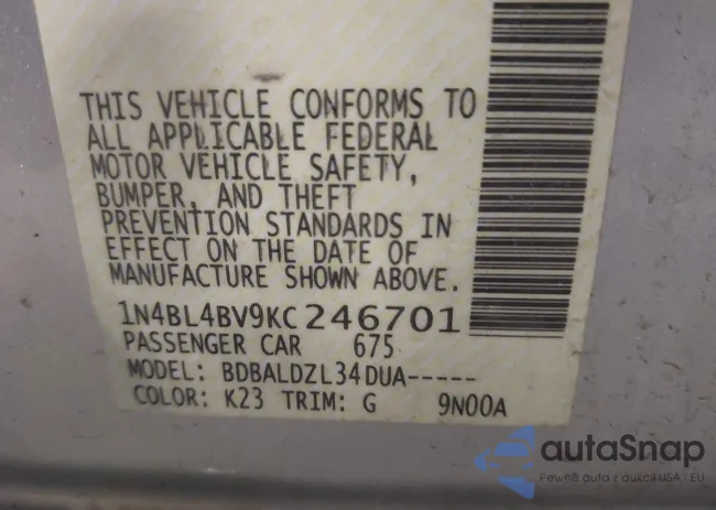 1N4BL4BV9KC246701: 42553596