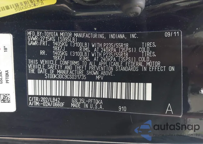 5TDDK3DC9CS031735: 42553720