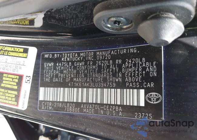 4T1K61AK3LU394759: 42553816