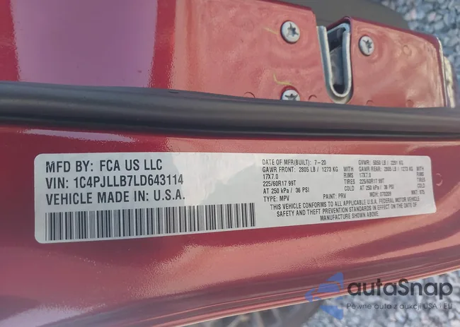 1C4PJLLB7LD643114: 42553873