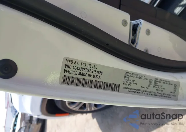 1C4SJSBPXRS181928: 42554588