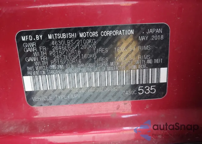 JA4AS3AA0JZ063825: 42554618