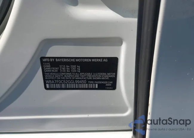 WBA7F0C52GGL99450: 42554664