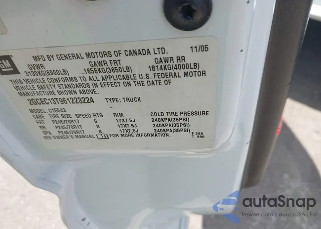 2GCEC13T961223224: 42555095