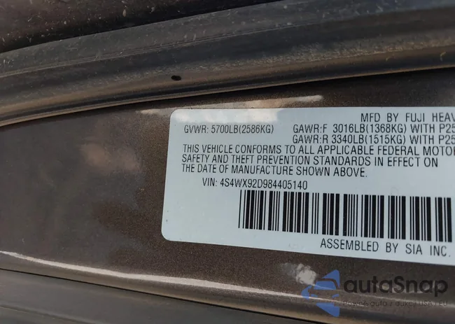 4S4WX92D984405140: 42555099