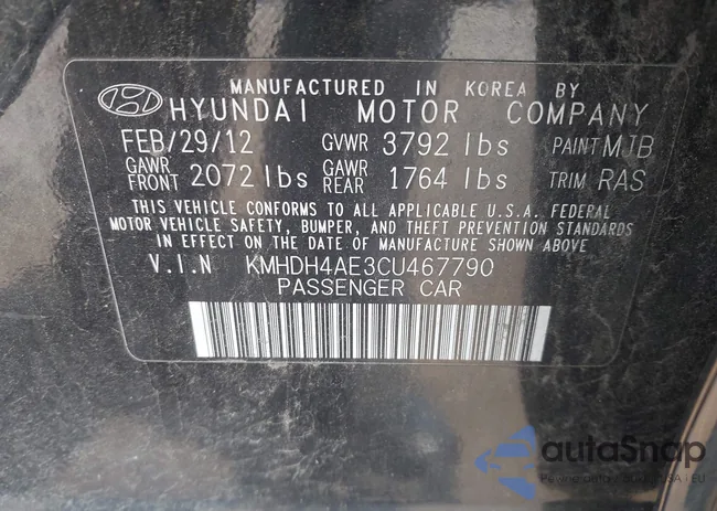 KMHDH4AE3CU467790: 42554364