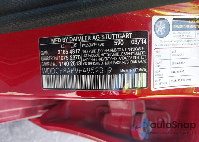 WDDGF8AB9EA952319: 42554421