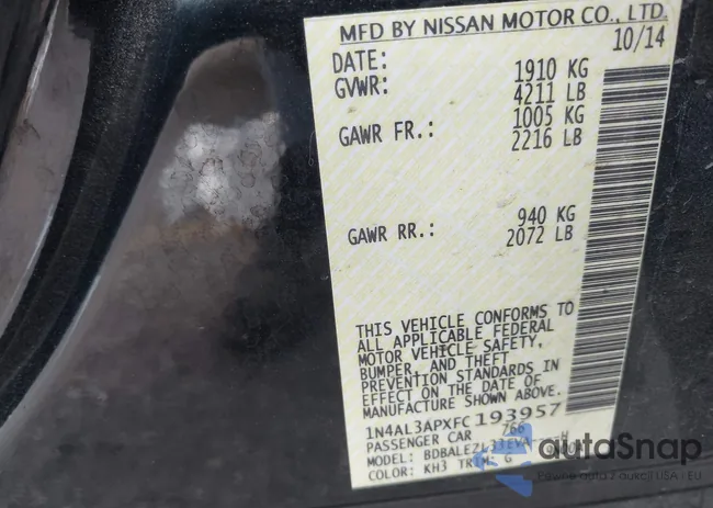 1N4AL3APXFC193957: 42554445