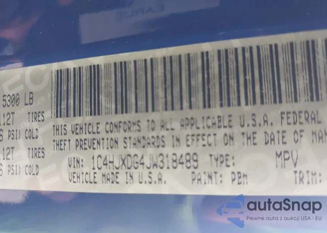 1C4HJXDG4JW318489: 42554535