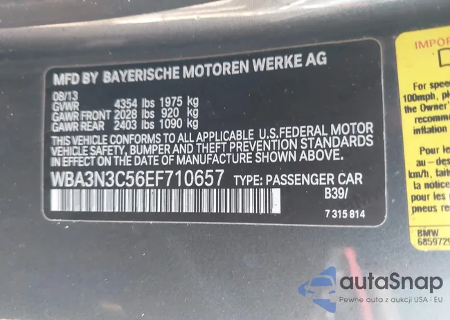 WBA3N3C56EF710657: 42555844