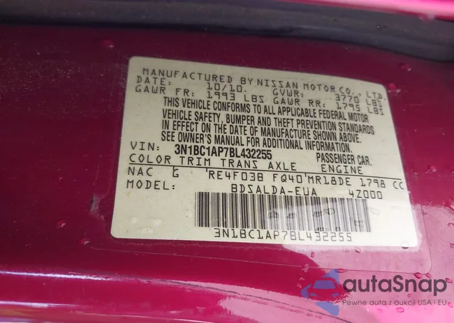 3N1BC1AP7BL432255: 42555994