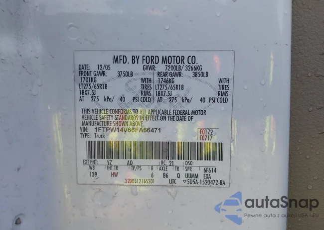 1FTPW14V66FA66471: 42556076