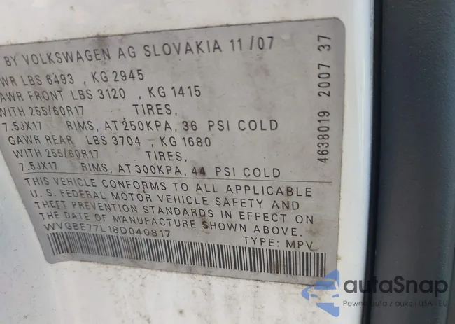 WVGBE77L18D040817: 42555188