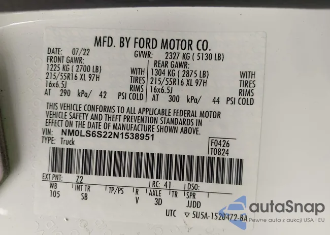 NM0LS6S22N1538951: 42555234