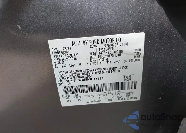 1FM5K8F85EGC13399: 42555287