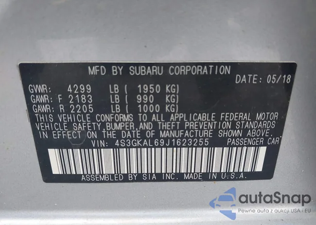 4S3GKAL69J1623255: 42556575