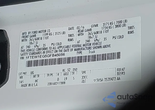 1FTEW1EG5GFB45056: 42556770