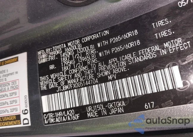 JTJBM7FX0G5144104: 42556843